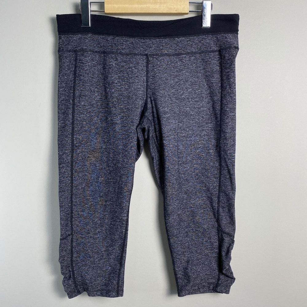 Tuff Athletics Women's Heather Black Yoga Capri Legging Pants Size X-Large